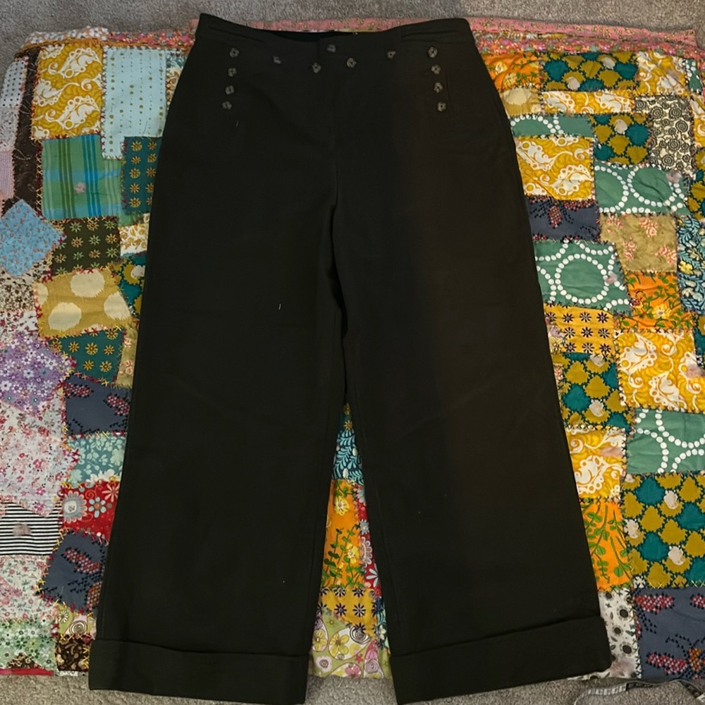 Olive green Tory Burch, sailor pants size 14